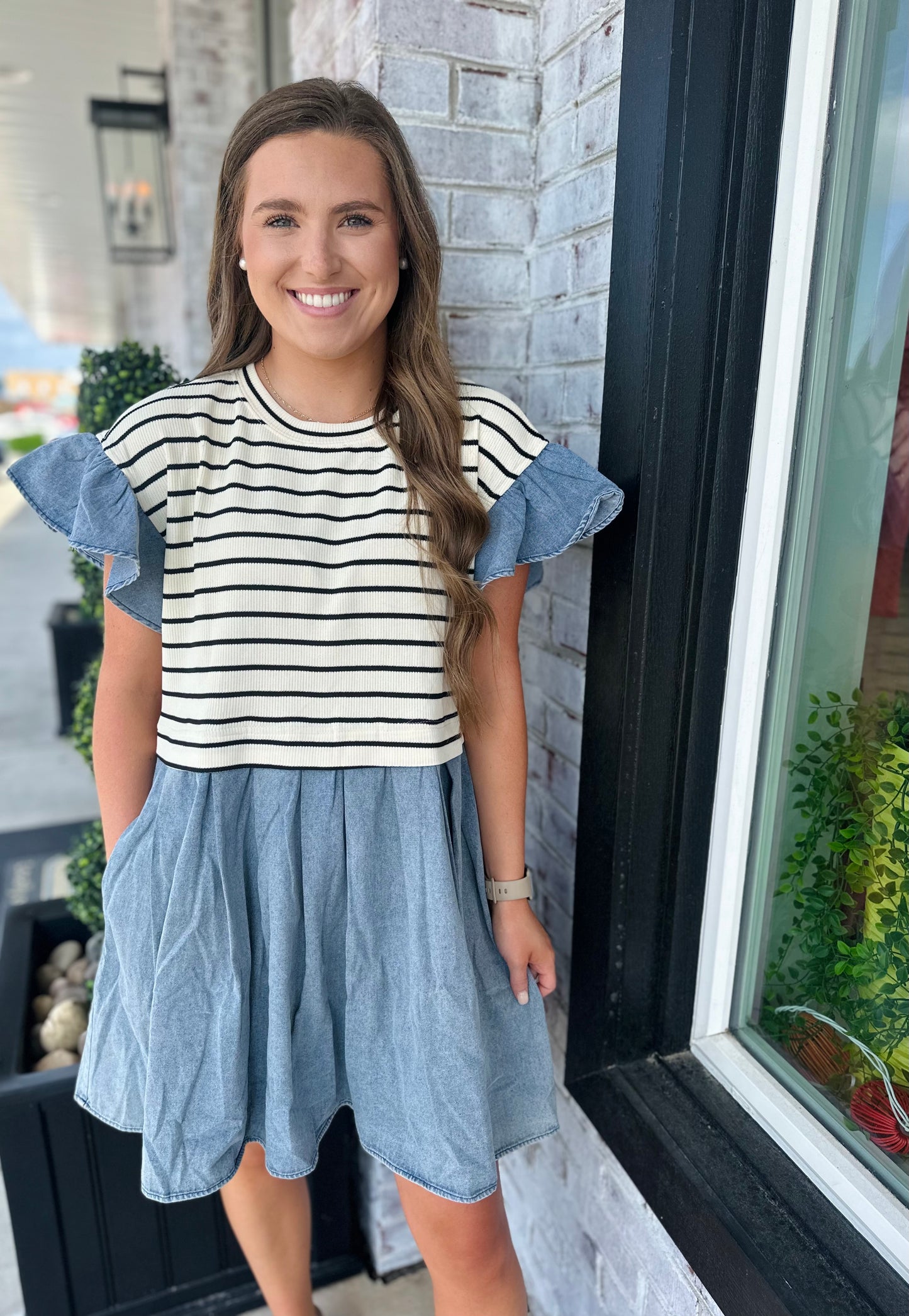 Denim & Stripes Dress