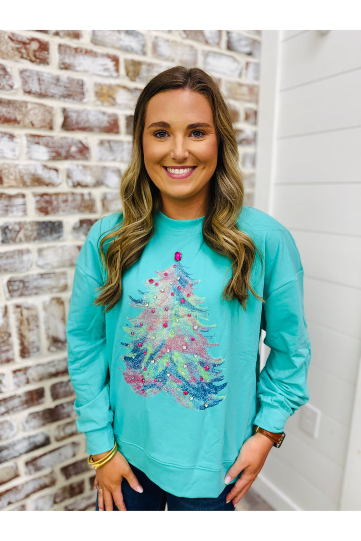 Colorful Christmas Tree Jewel Details Top