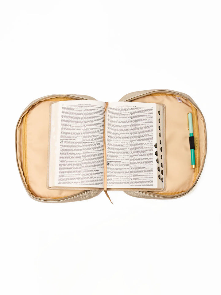Mary Square | Bible Cover - Champagne