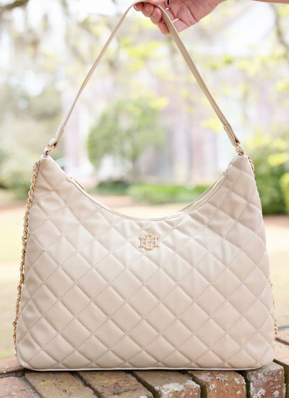 Maeve Quilted Tote~ Taupe