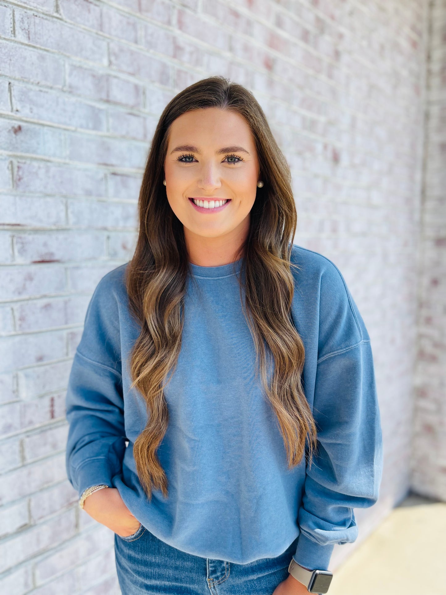 Slate Blue Crewneck Sweatshirt