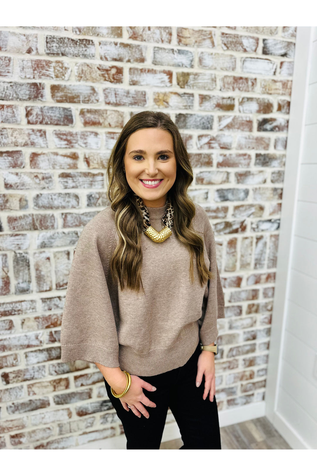 Soft Mocha Crewneck Sweater