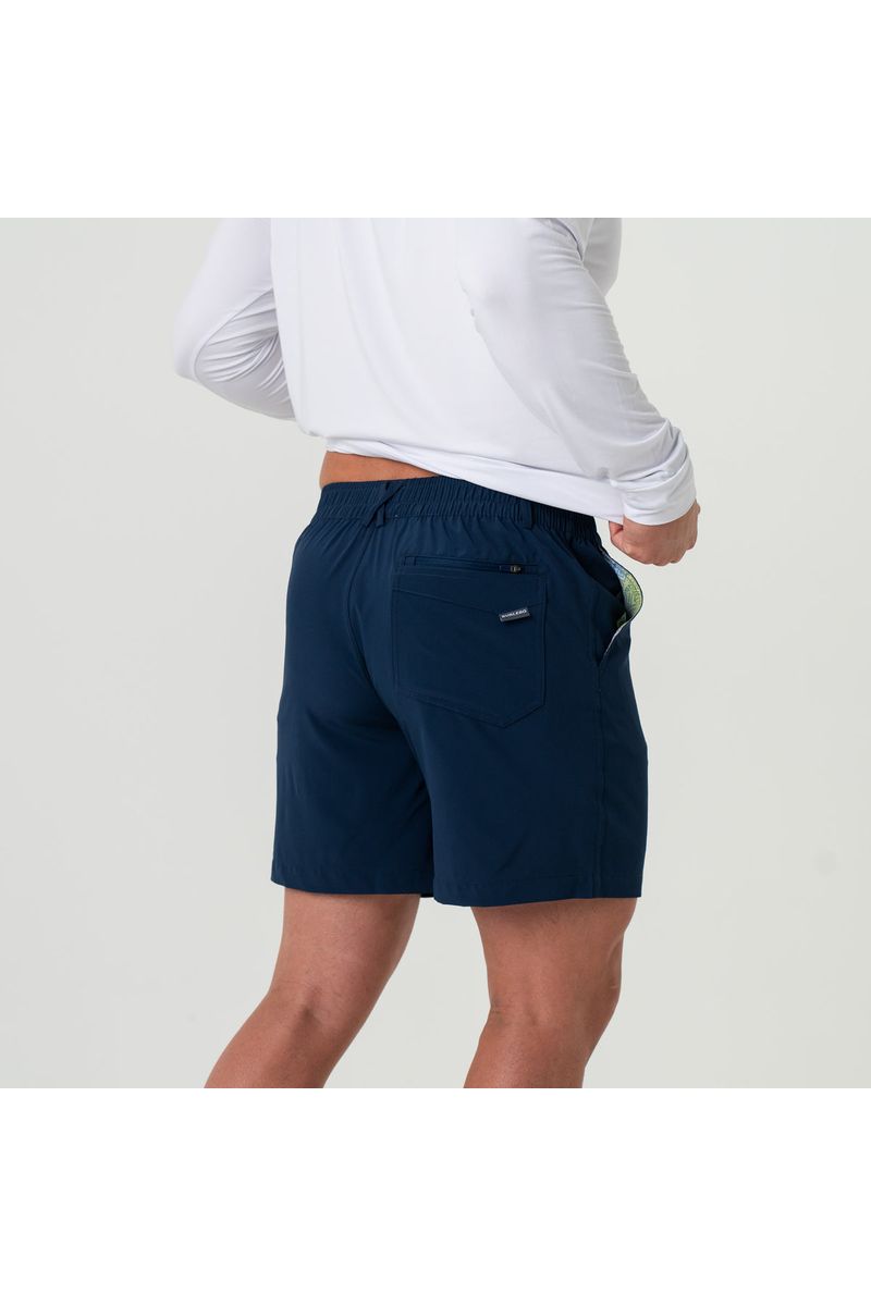 Burlebo | Everyday Short - Deep Water Navy Mayan Pocket