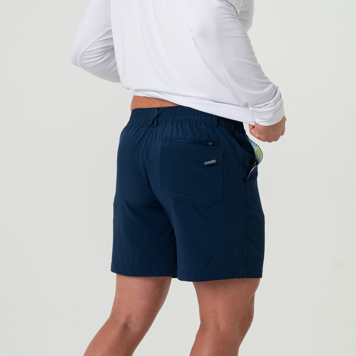 Burlebo | Everyday Short - Deep Water Navy Mayan Pocket