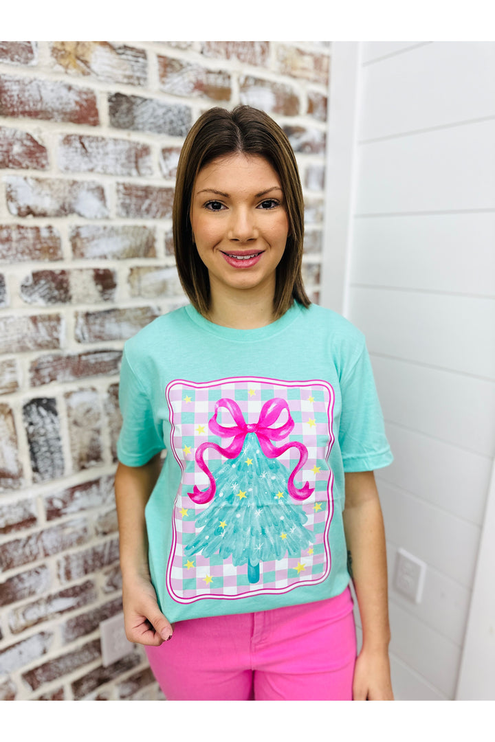 Preppy Christmas Tree Tee