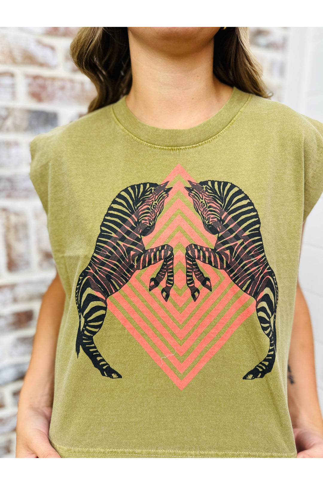 Zebra Maisie Muscle Tee