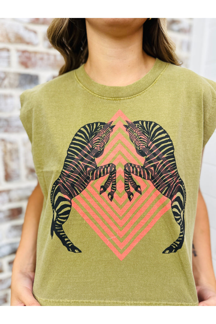 Zebra Maisie Muscle Tee