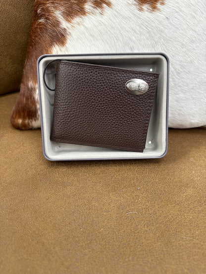 Leather Wallet Brown Pebble
