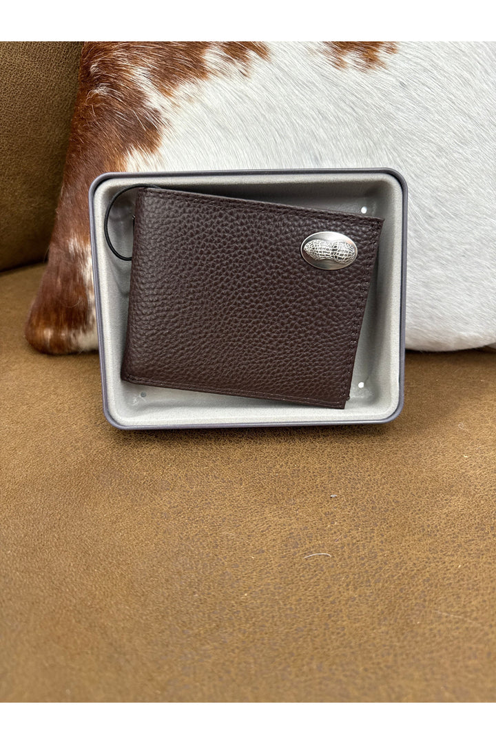 Leather Wallet Brown Pebble