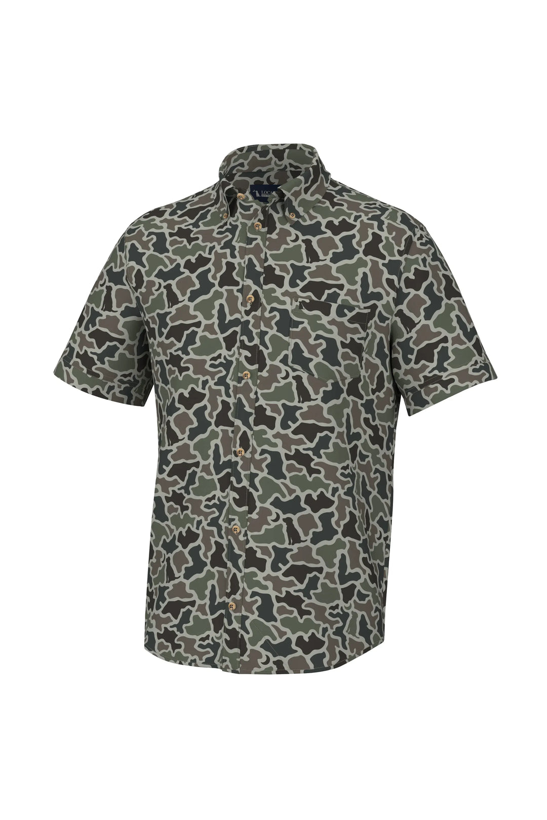 Camo button down shirt