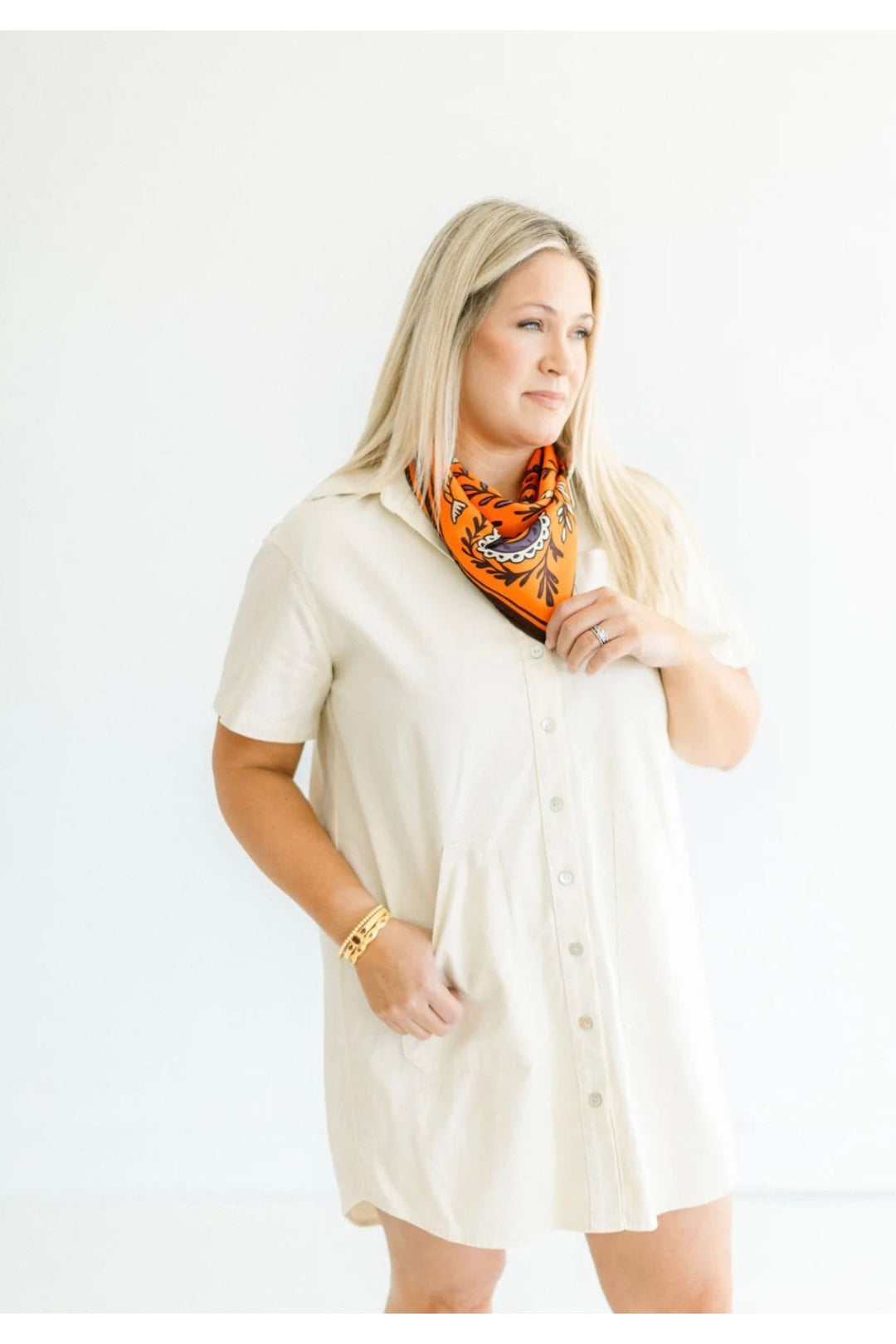 Orange Paisley Scarf