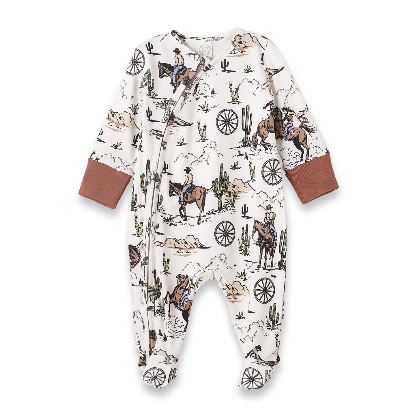 Baby Boy's On the Range Bamboo Zipper Romper