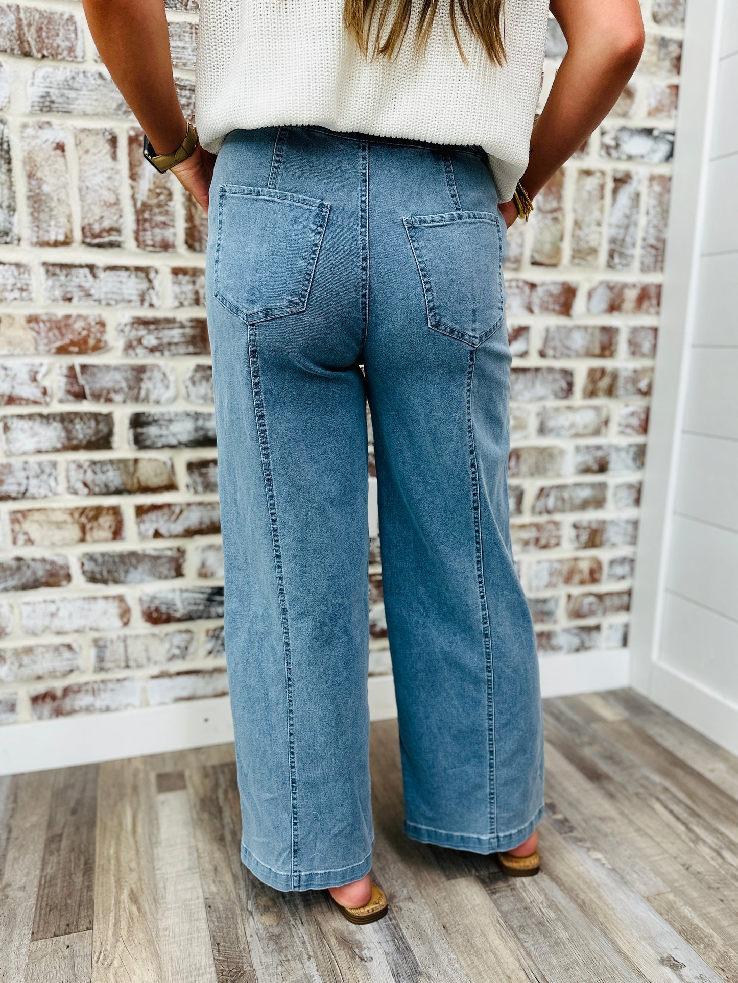 Braided Denim Blue Jean