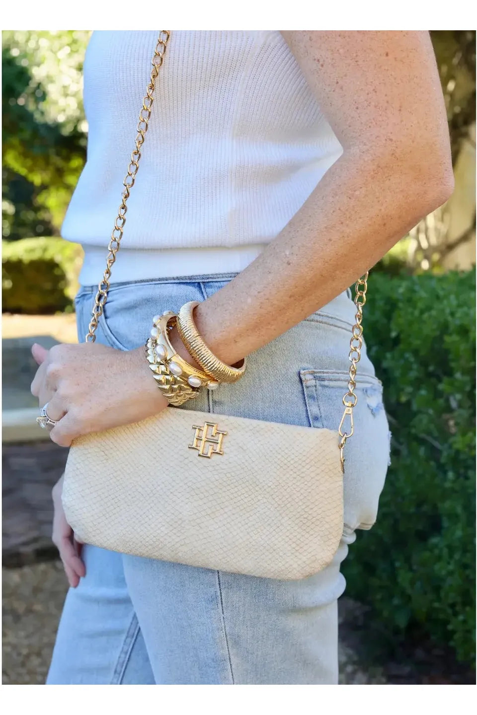 Livi Crossbody Shimmer Champagne