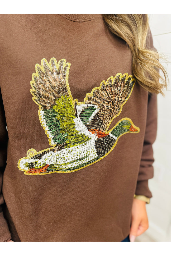Sequin Mallard Patch Sweatshirt