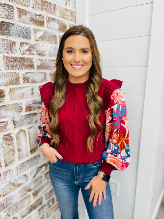 Burgundy Vibes Top