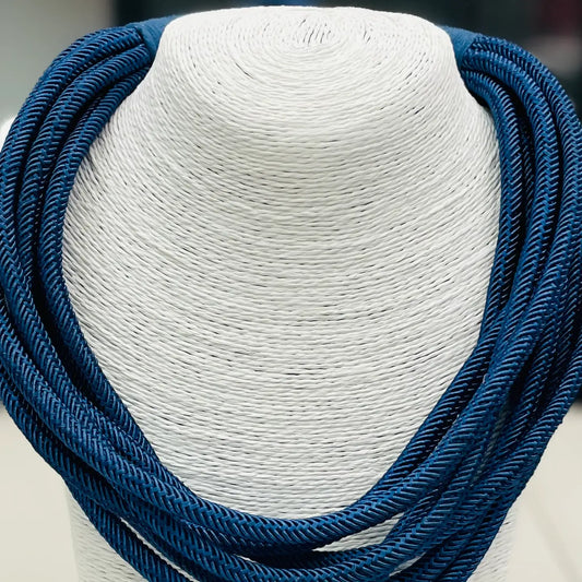 Slub 8-Strand Necklace (navy)