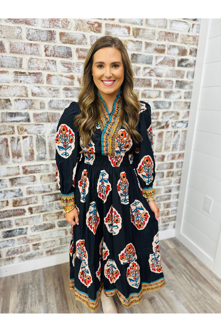 Fall For Florals Midi Dress