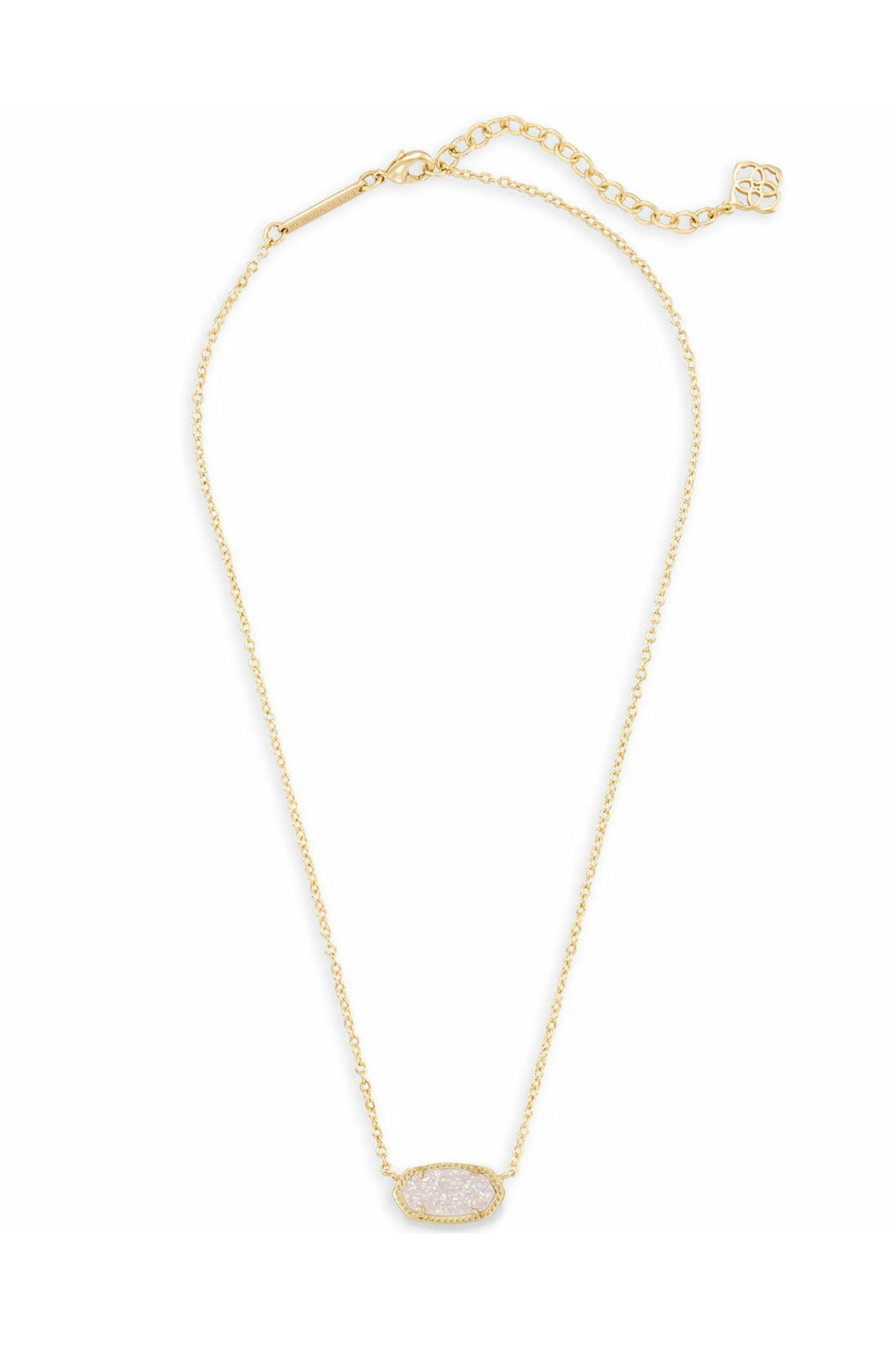 Kendra Scott | Elisa Gold Pendant Necklace in Iridescent Drusy