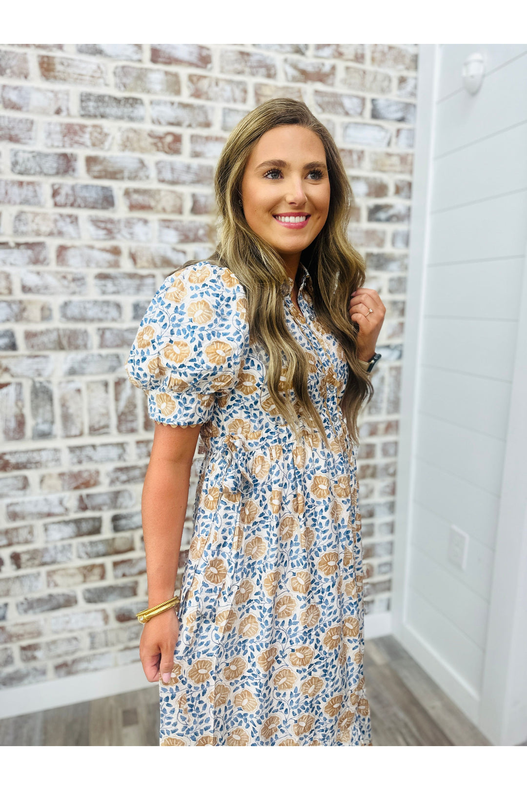 Tied Flowers Maxi Dress
