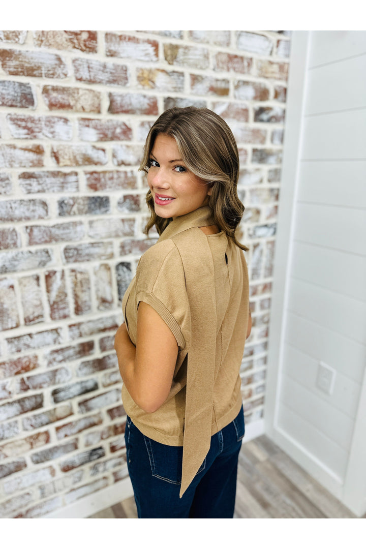 Tied In Tan Top