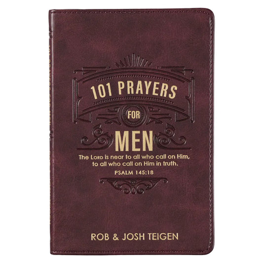 101 Prayers For Men Brown Faux Leather Gift Book