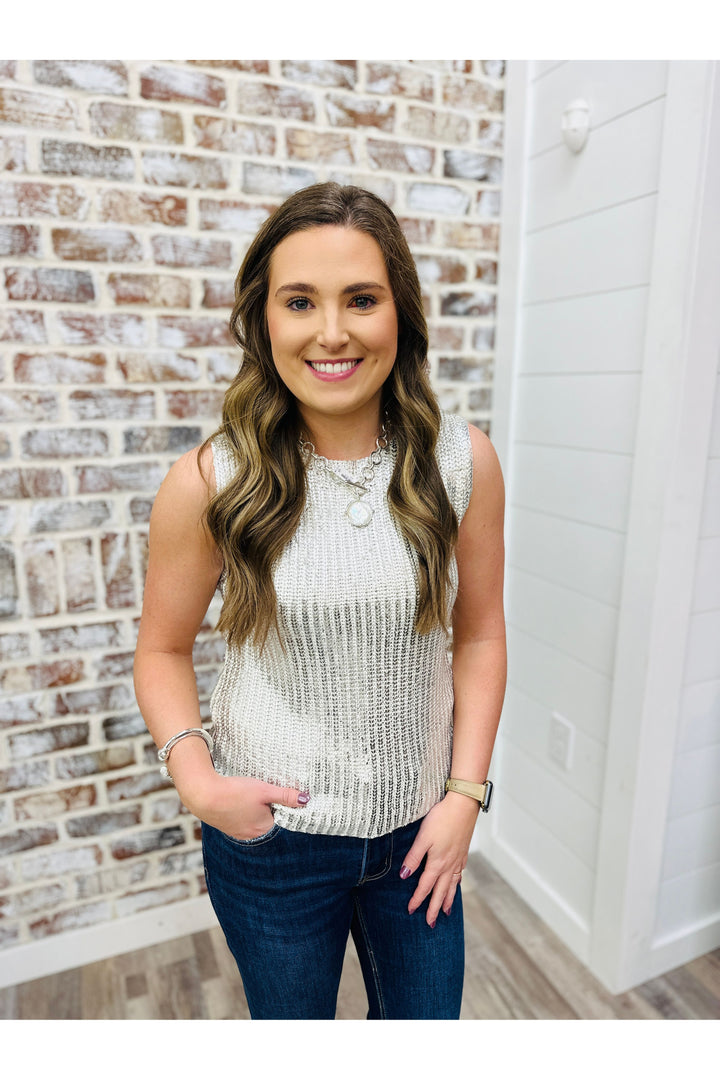 Glam Girl Silver Tank