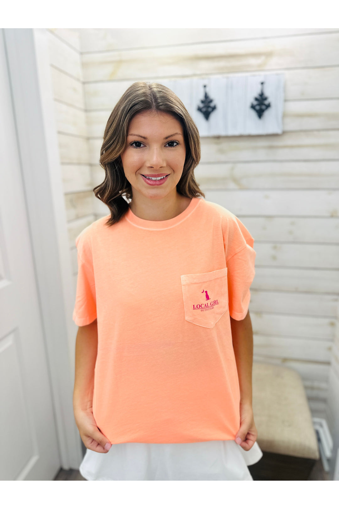 Local Girl | Neon Naturdays SS Tee  - Cantaloupe