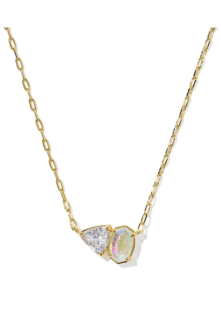 Kendra Scott | Tatum April Short Pendant Necklace - White CZ Mix