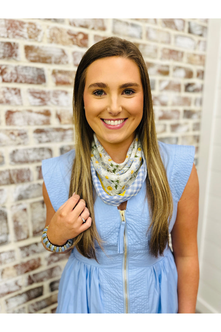 Daisy & Gingham Scarf