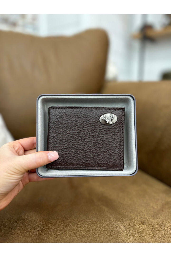 Leather Wallet Brown Pebble