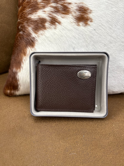 Leather Wallet Brown Pebble
