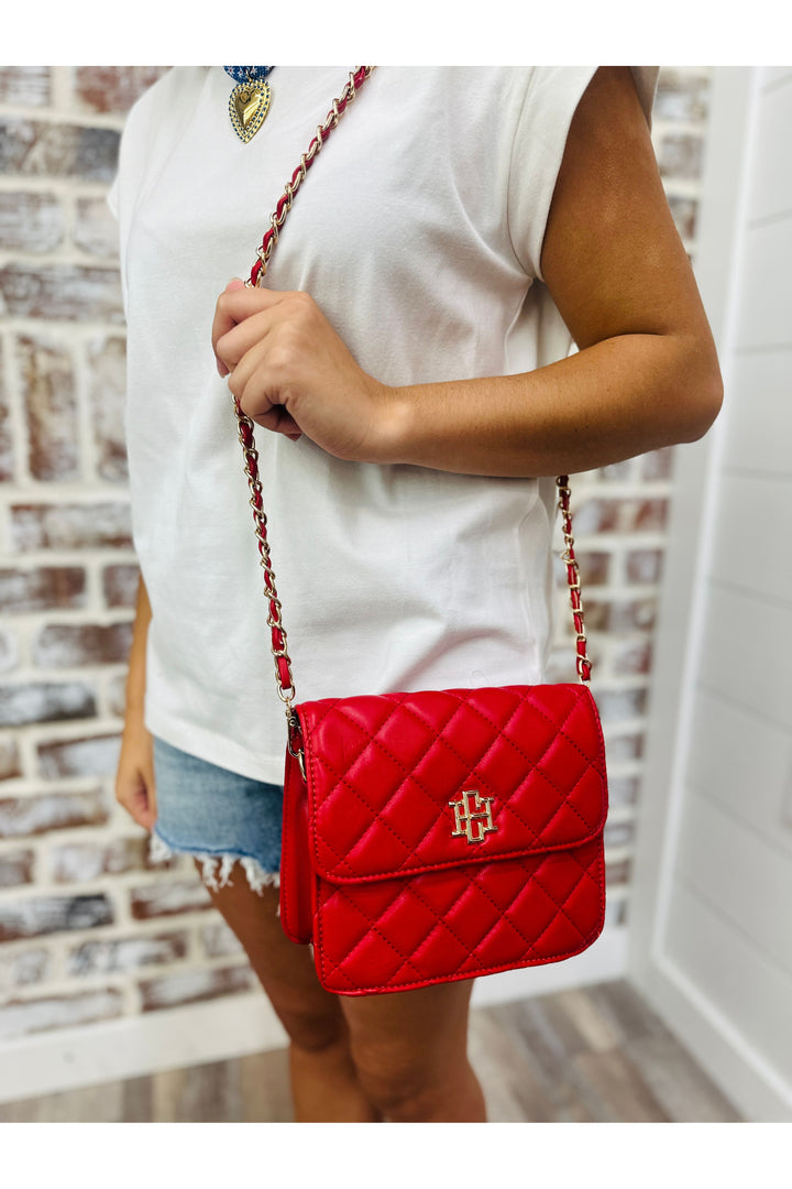 Evelyn Crossbody Red Sq