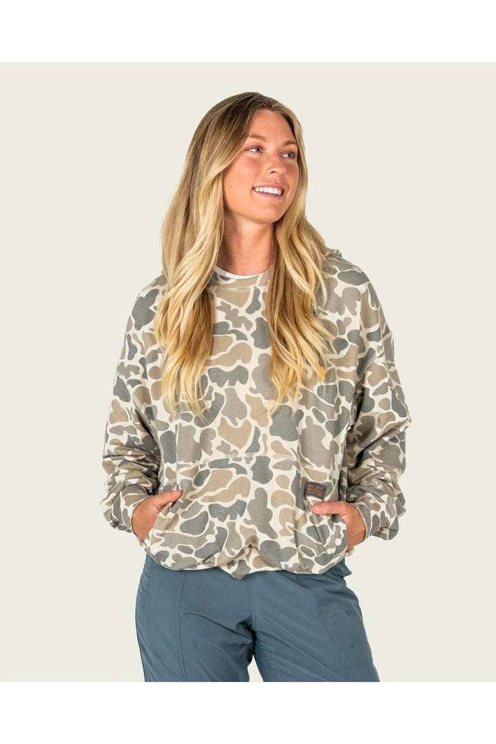 Marsh Wear | Women's Fireside Hoodie - Khaki Mallard Camo