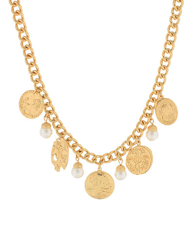 Pearl & Coin Necklace