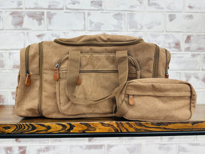 2 pc Canvas Duffle Bag ~ Viral TikTok Bag