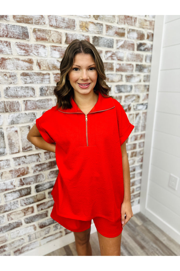 Quilted In Red Set