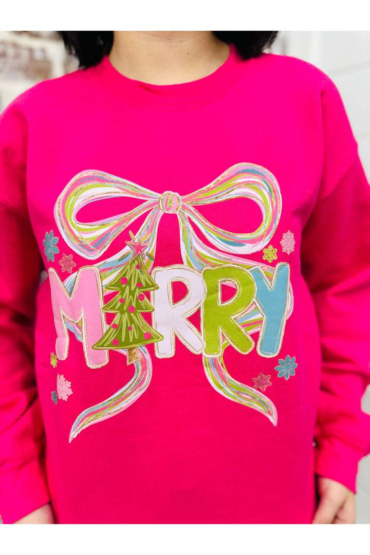 Multi Merry Bow Sweatshirt