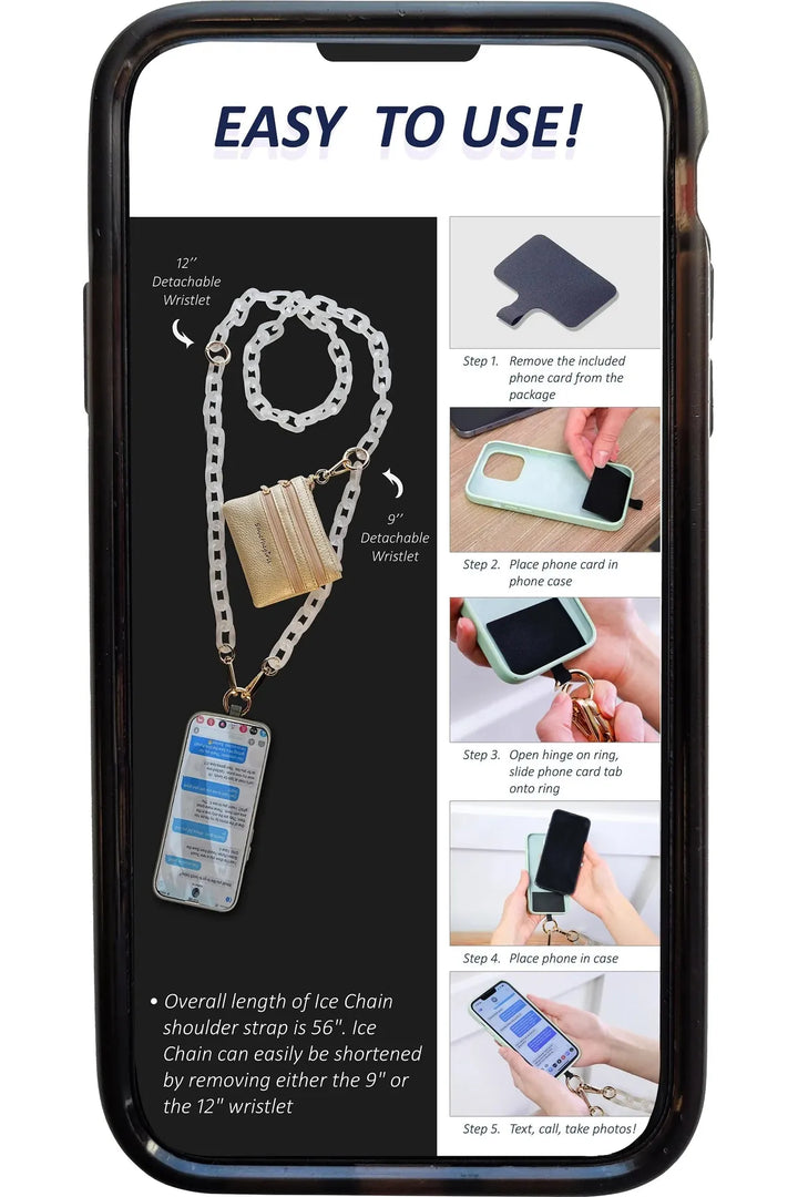 Save the Girls ~ Clip & Go Iced Tea Chain