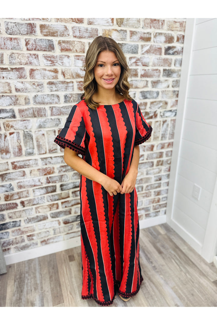 Heart Of Grace | Marisol Caftan in Georgia Stripe Maxi Dress