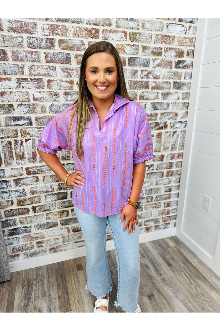 Adrienne| Fleur Path Top