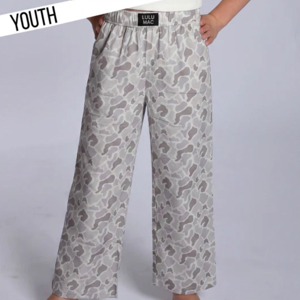 LULU MAC | WHITE CAMO KIDS PANTS