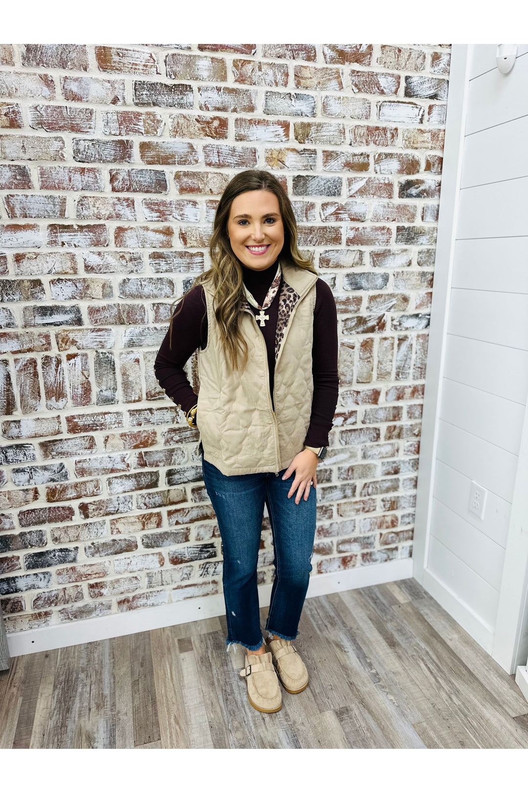 Quilted Taupe Vest