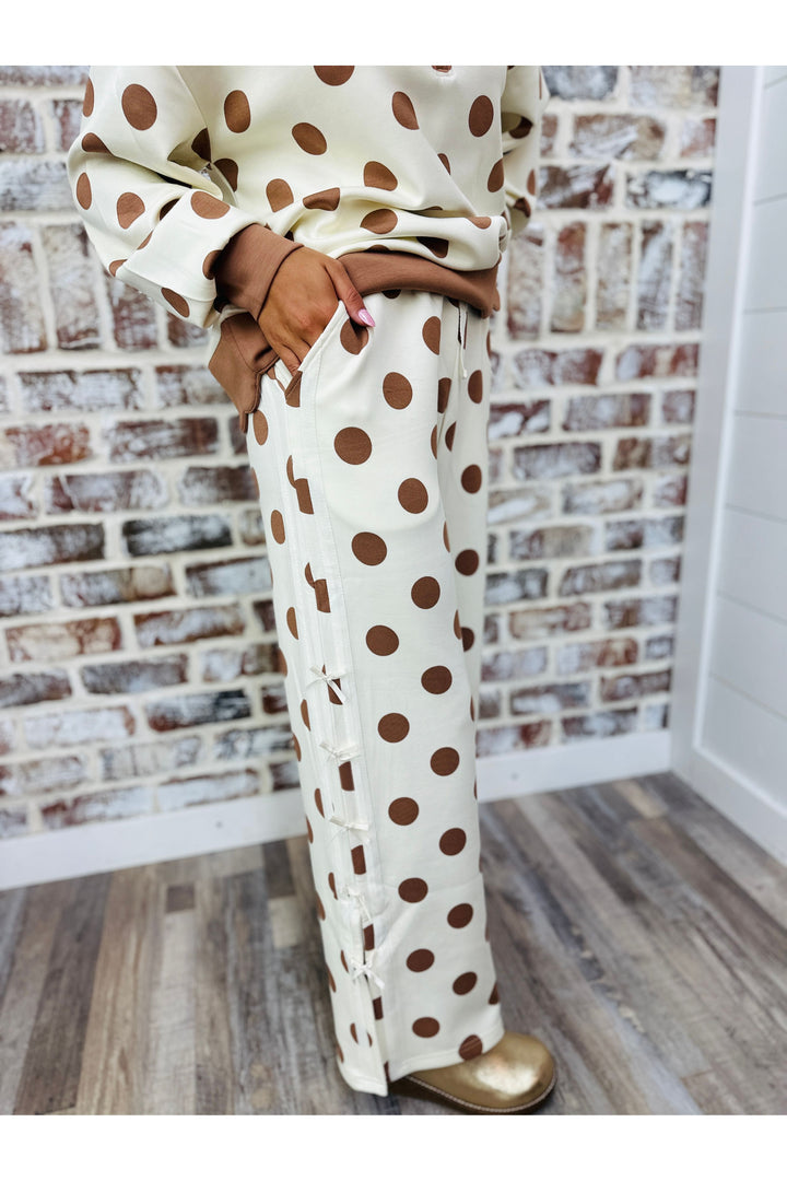 Brown Polka Dot Lounge Pants