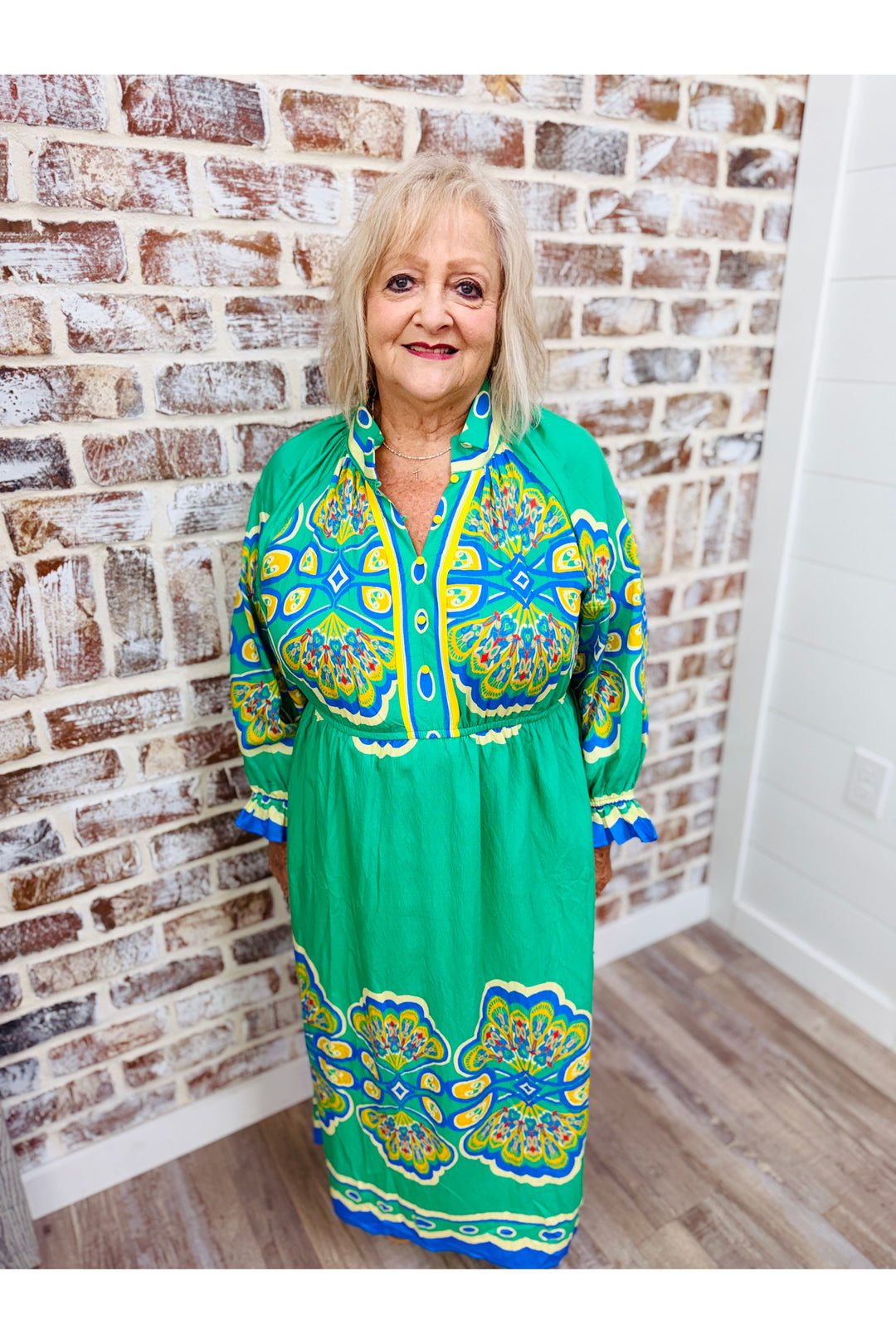 PLUS | Green Delights Midi Dress