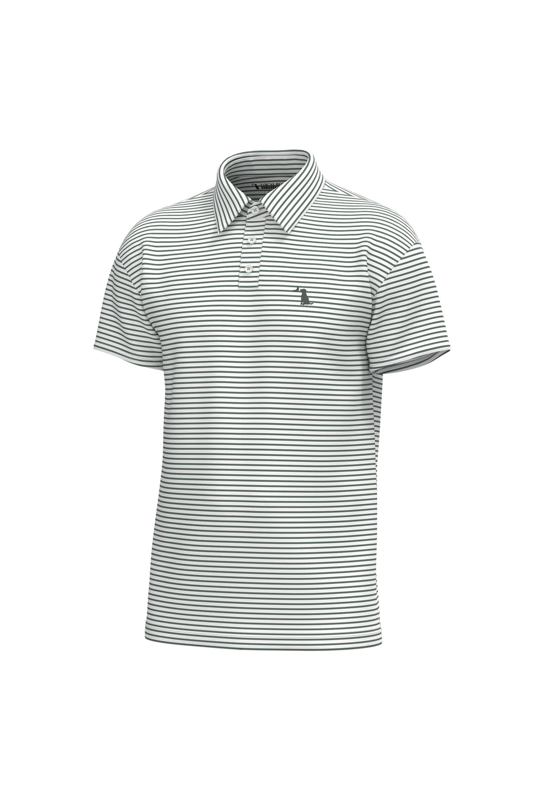 Local Boy|Duck Green/White  Edisto Polo