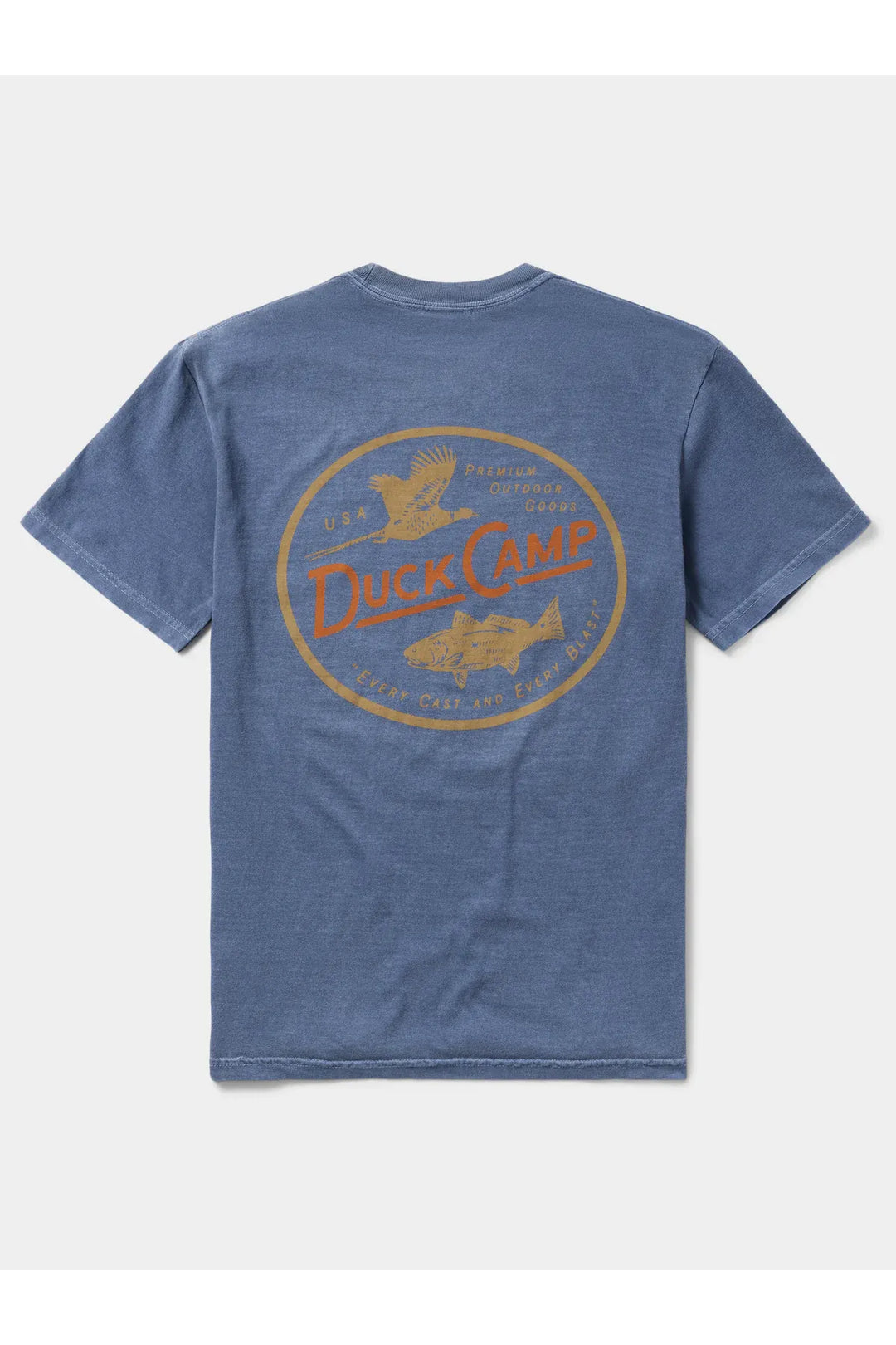 Duck Camp-Pheasant Redfish Tee Dark Denim