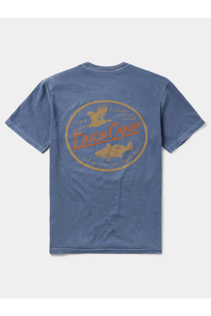 Duck Camp-Pheasant Redfish Tee Dark Denim