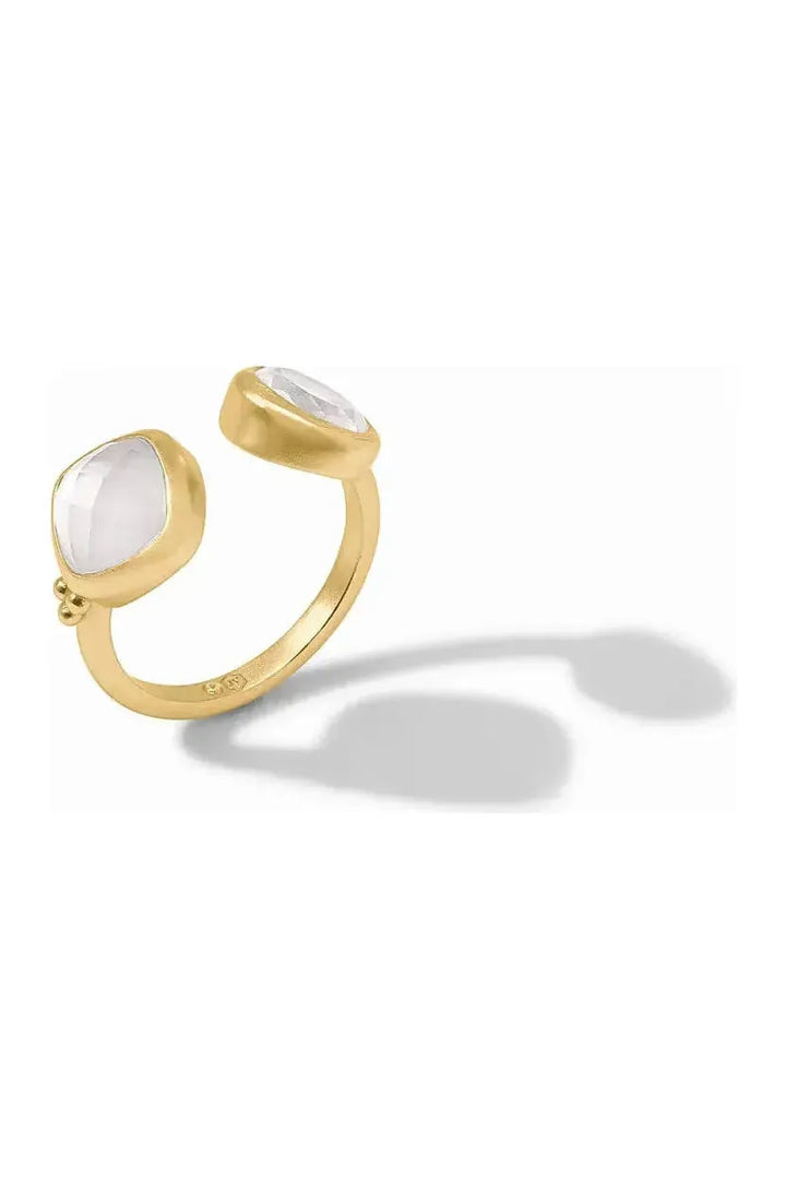 Julie Vos ~ Kaleidoscope Ring ~ Iridescent Clear Crystal