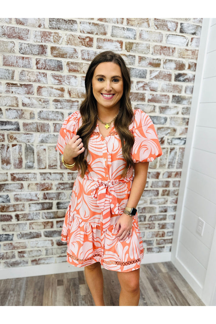 Mary Square| Sail Away Coral Addison Dress